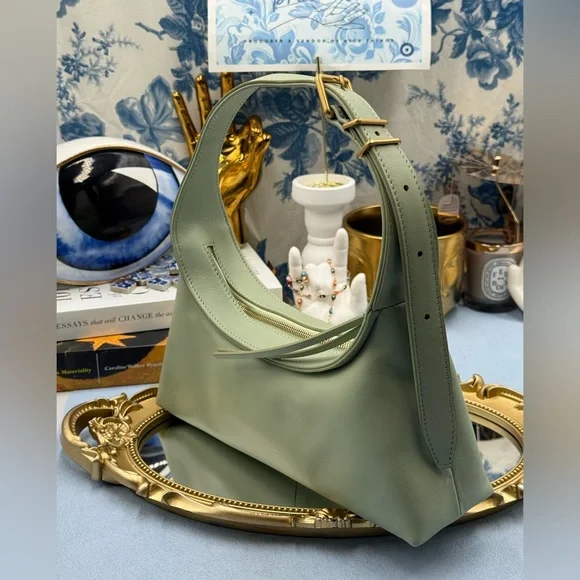 🆕 OROTON 🧿 NWOT Cinder Mini Baguette Shoulder Bag, Agave Green - Picture 4 of 12